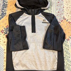 Russell Hoodie Kids Youth Partial Zip Pouch L (10-12)  Reflective